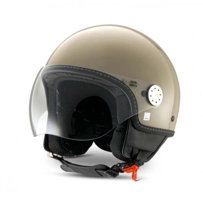 VESPA VISOR 4.0 DEMI-JET HELMET - GLOSSY BEIGE Jet / Open