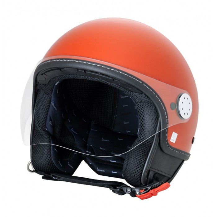 VESPA ΚΡΑΝΟΣ VISOR 4.0 DEMI-JET GLOSSY BRICK ORANGE Jet / Open